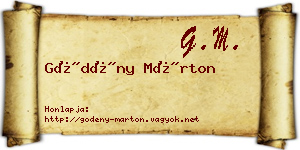 Gödény Márton névjegykártya