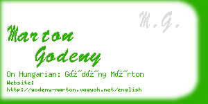marton godeny business card